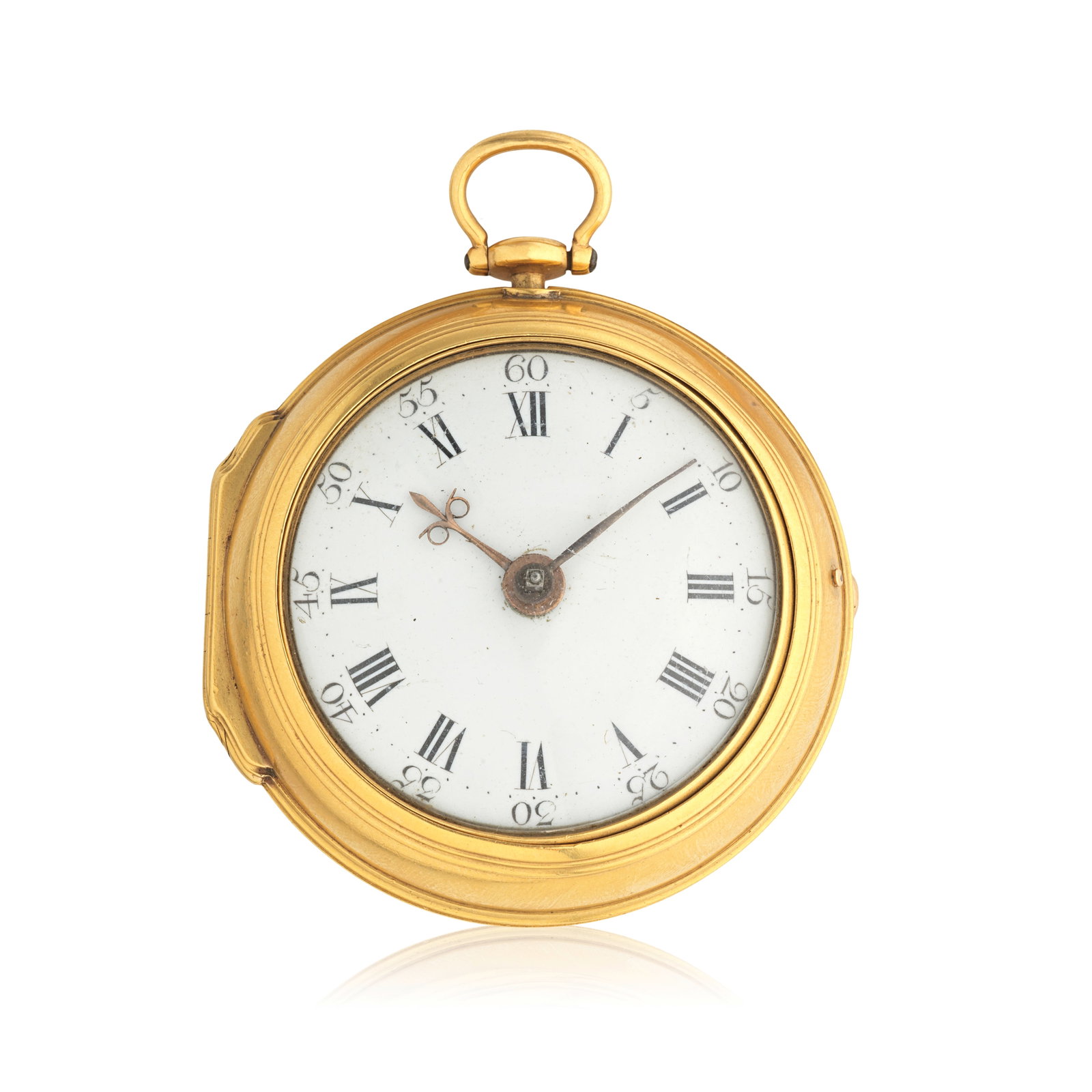 Thomas Mudge, London. A gold key wind pair case pocket watch London Hallmark for 1792, associate...: Thomas Mudge, London. A gold key wind pair case pocket watch Date: London Hallmark for 1792, associated outer case with London Hallmark for 1777 Movement: Gilt full plate fusee verge, pierced and engr