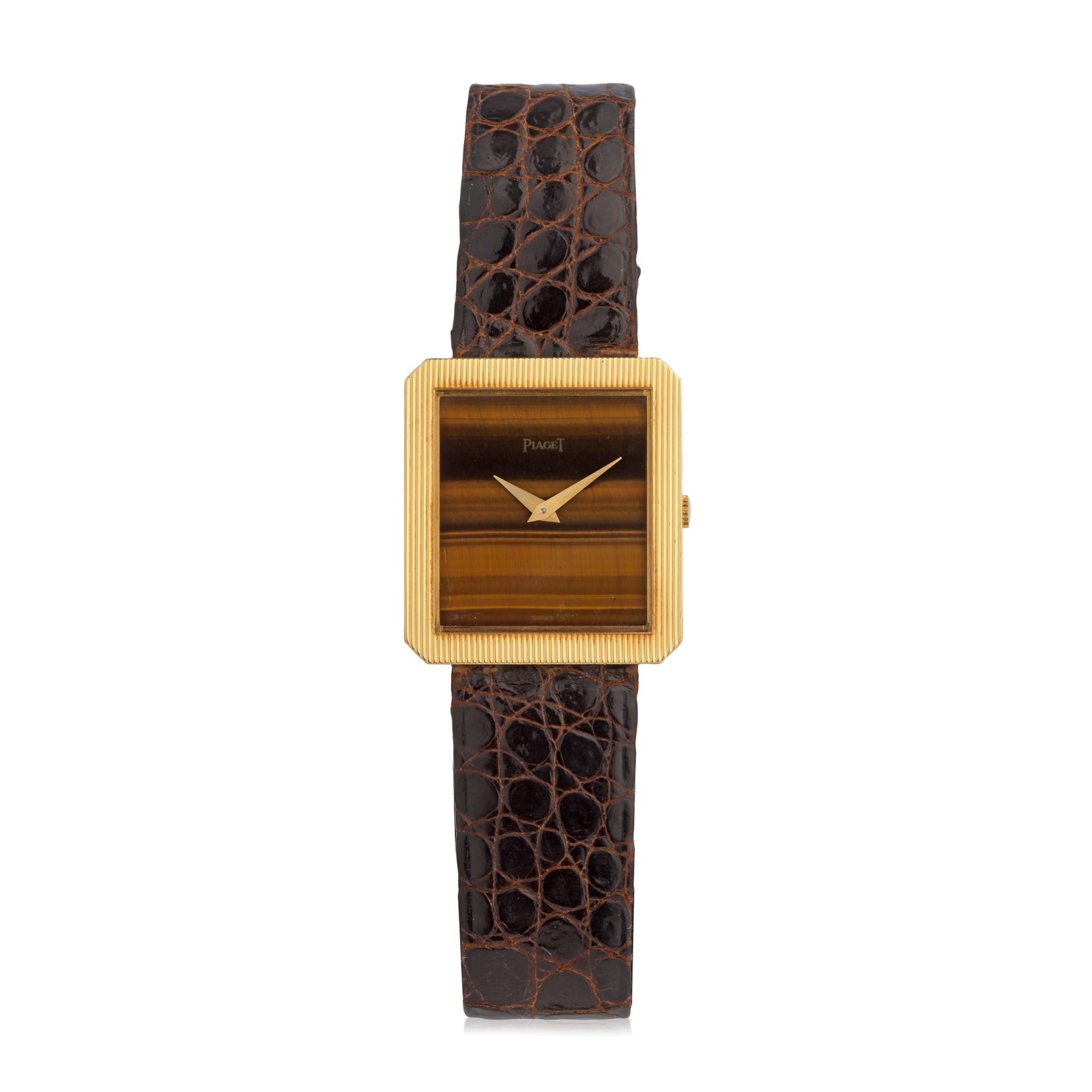 Piaget. An 18K gold manual wind wristwatch with Tiger's Eye dial Circa 1980 (1 of 1)
