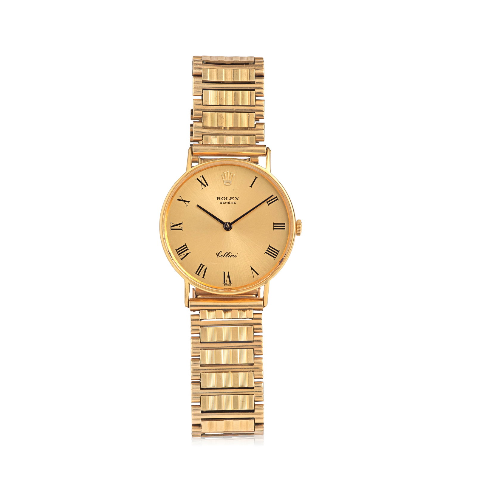 Rolex. An 18K gold manual wind bracelet watch with associated 9K gold bracelet Cellini, Ref: 38... (1 of 1)