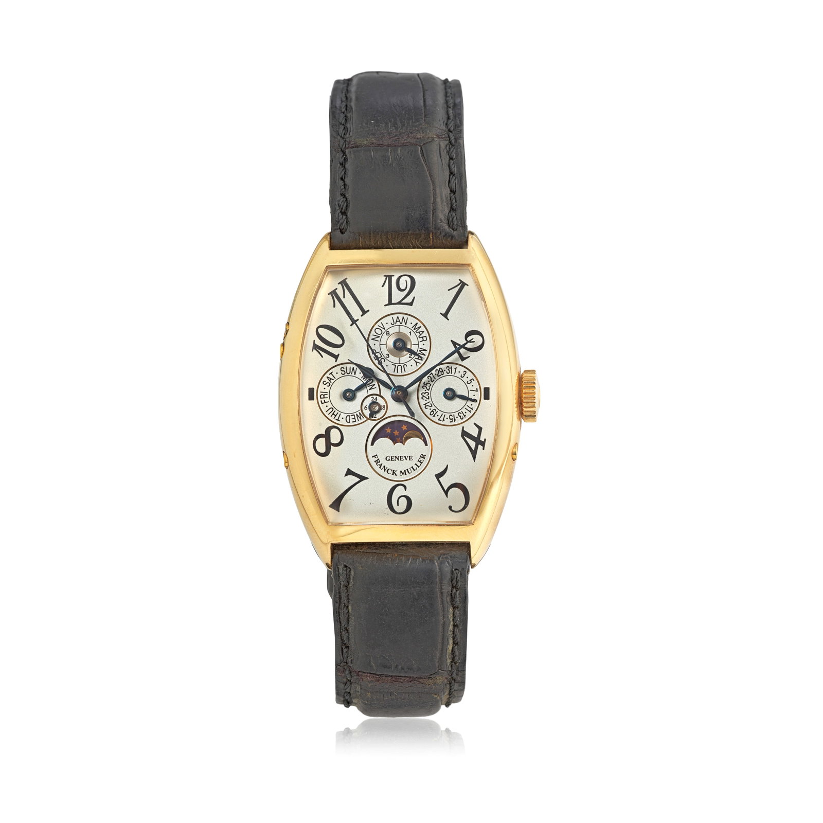 Franck Muller. An 18K gold automatic perpetual calendar wristwatch with moon phase Casablanca P... (1 of 1)