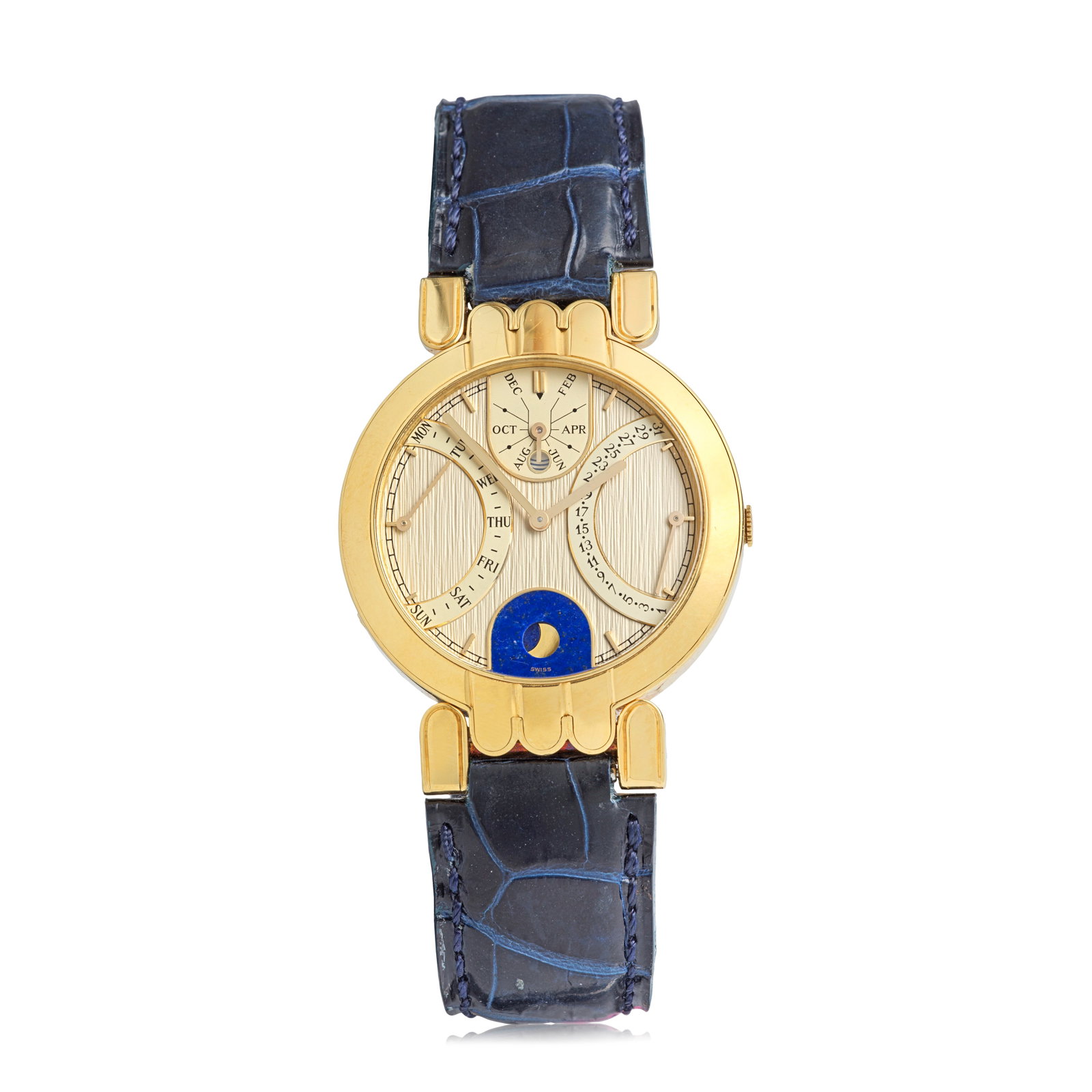Harry Winston. An 18K gold automatic perpetual calendar wristwatch with moon phase and retrograd... (1 of 1)
