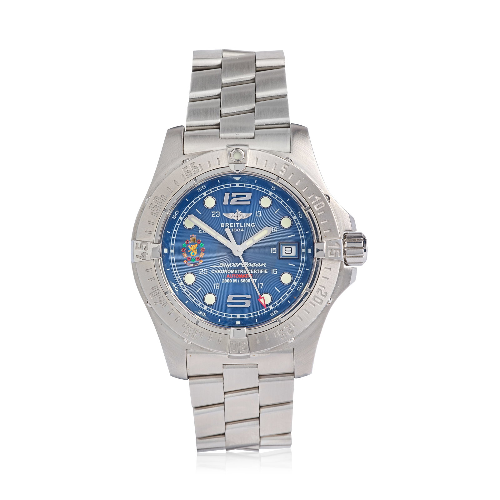 Breitling. A Limited Edition stainless steel automatic calendar bracelet watch made for the MI5 ... (1 of 1)