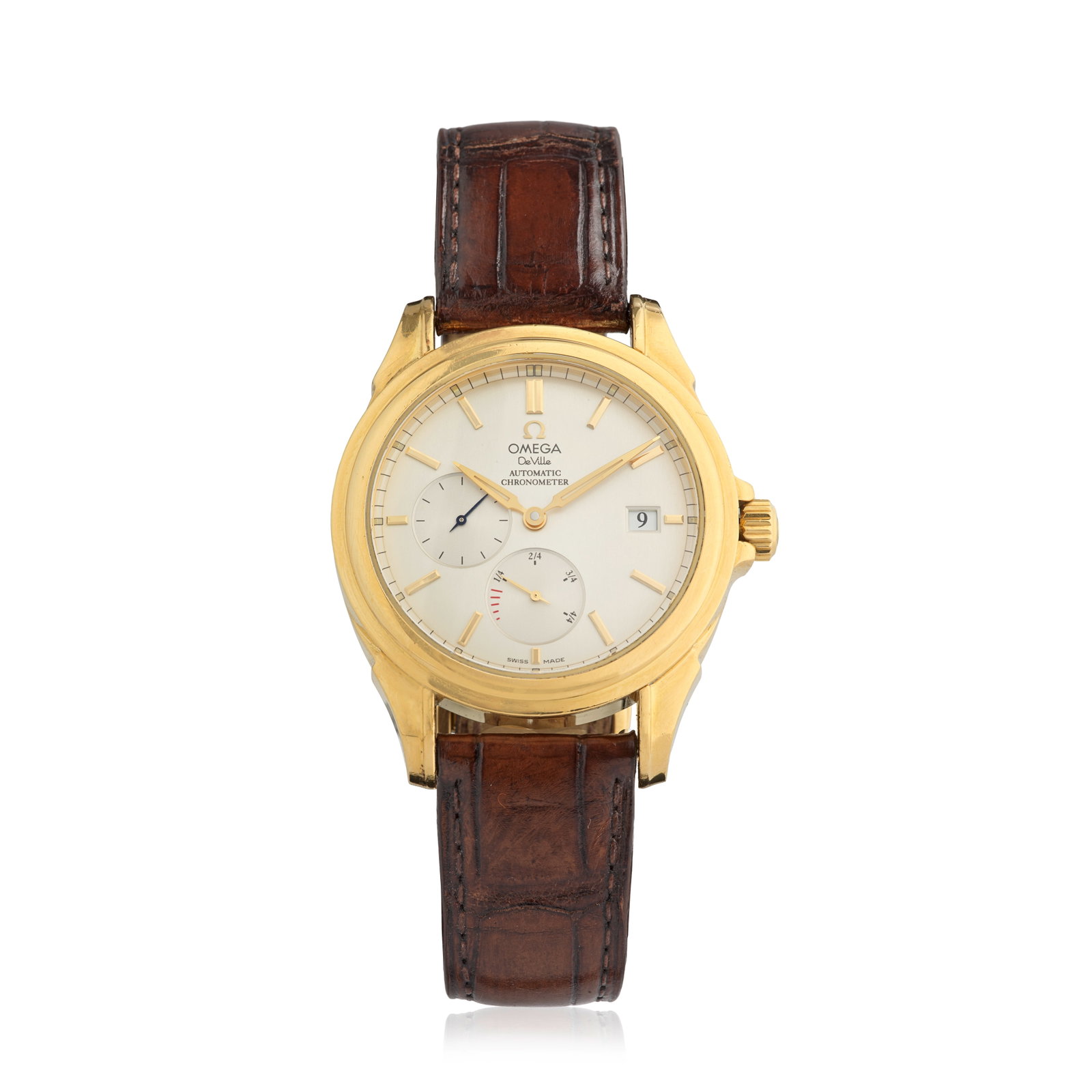Omega. An 18K gold automatic calendar wristwatch with power reserve indication De Ville Co-axia... (1 of 1)