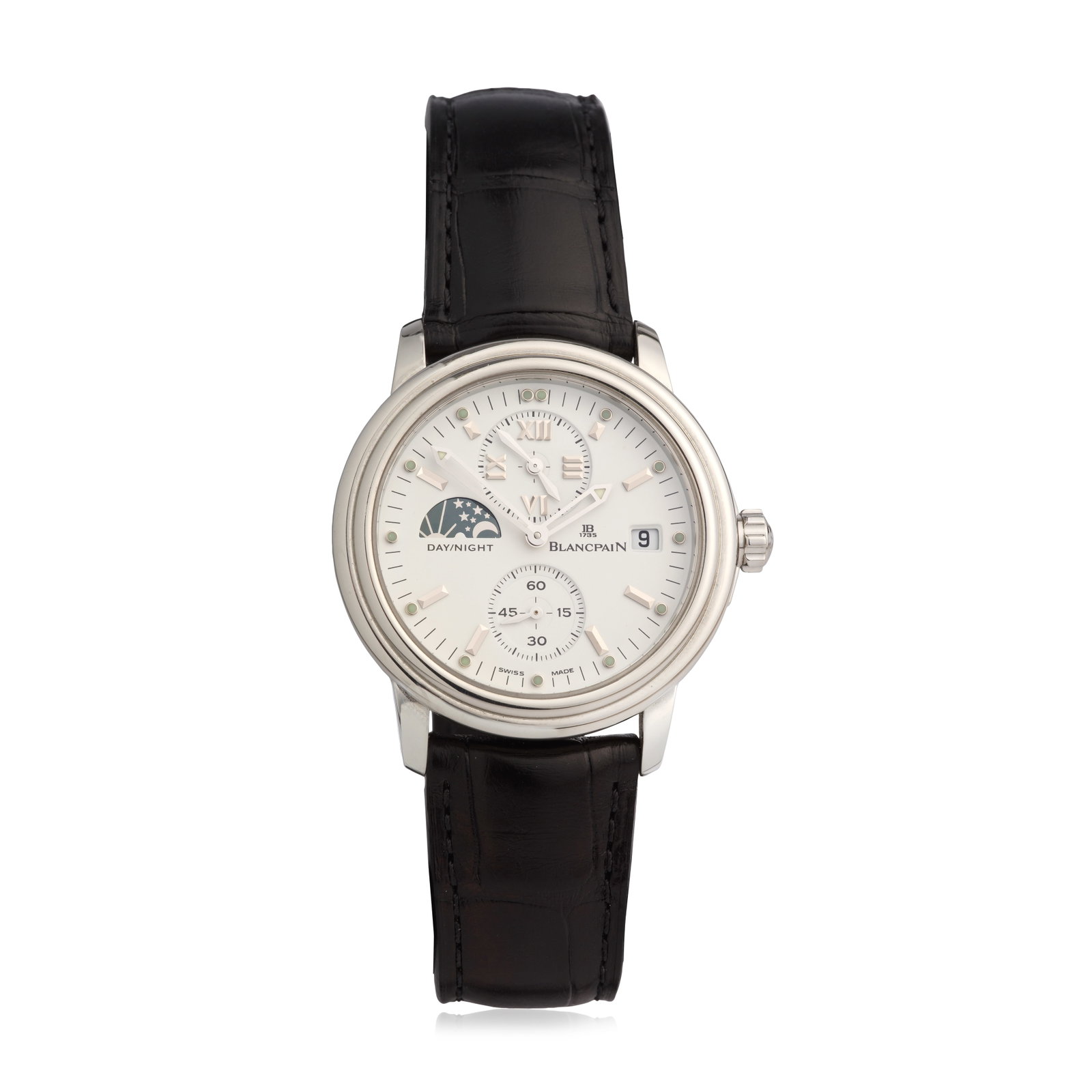 Blancpain. A stainless steel automatic calendar wristwatch with dual time-zone and day/night ind... (1 of 1)
