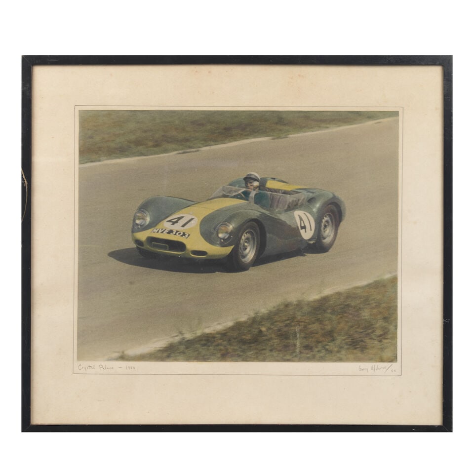 Nine framed photographs of Archie Scott Brown and racing Listers, 1950s, From the Brian Lister ... - 6
