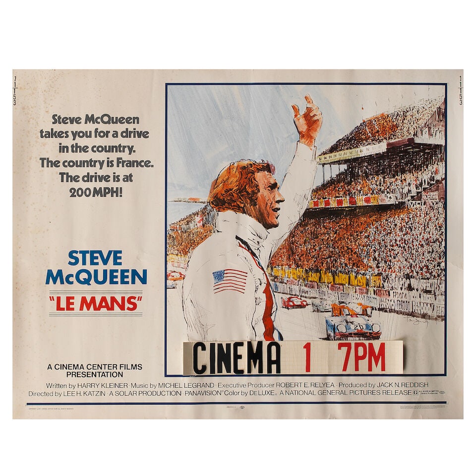 An original 'Steve McQueen - Le Mans' US 22x28' cinema film poster, 1971, (1 of 1)