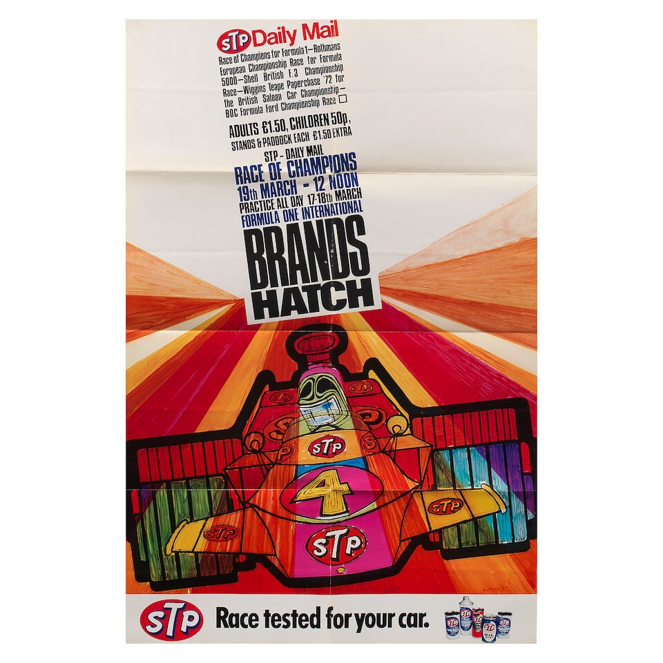 Five Brands Hatch Race of Champions posters, ((5)): Five Brands Hatch Race of Champions posters, comprising 1973, 17 March, 16 March, 16 March and 19 March, each 76 x 51cm, folded. (5) For further information on this lot please visit Bonhams.com For