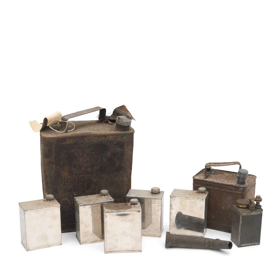 Assorted petrol and fuel containers and related items, ((Qty)) - 2