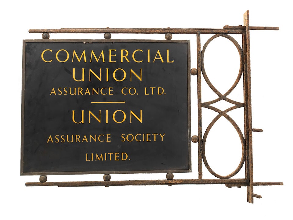 A Commercial Union Assurance Co. Ltd / Union Assurance Society Limited Insurance sign - 2