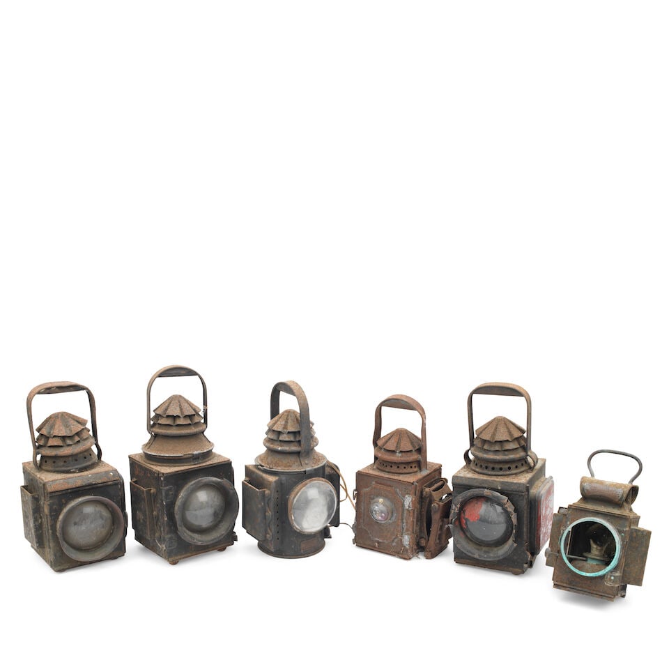 Assorted steam or traction engine oil-illuminating lanterns, ((12)) - 2