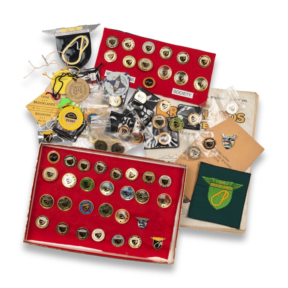 An incomplete run of Brooklands Society lapel badges, (1 of 1)