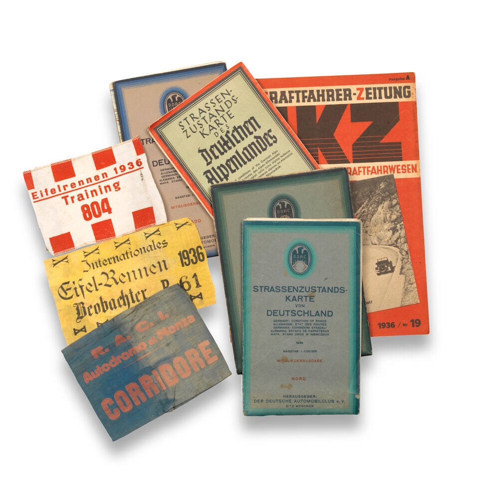 Three European Motorsport armbands and assorted ephemera, ((Qty)) (1 of 1)