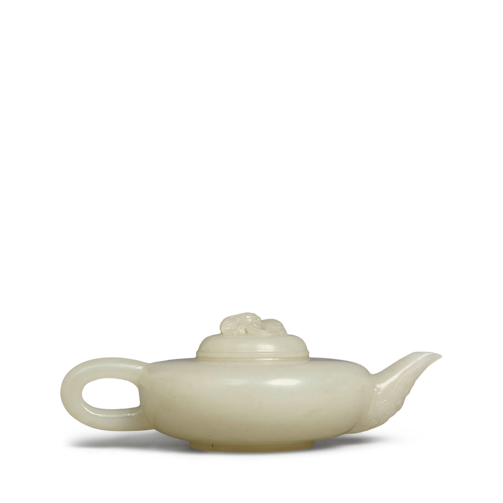 A WHITE JADE TEAPOT AND COVER 19th/20th Century (1 of 1)