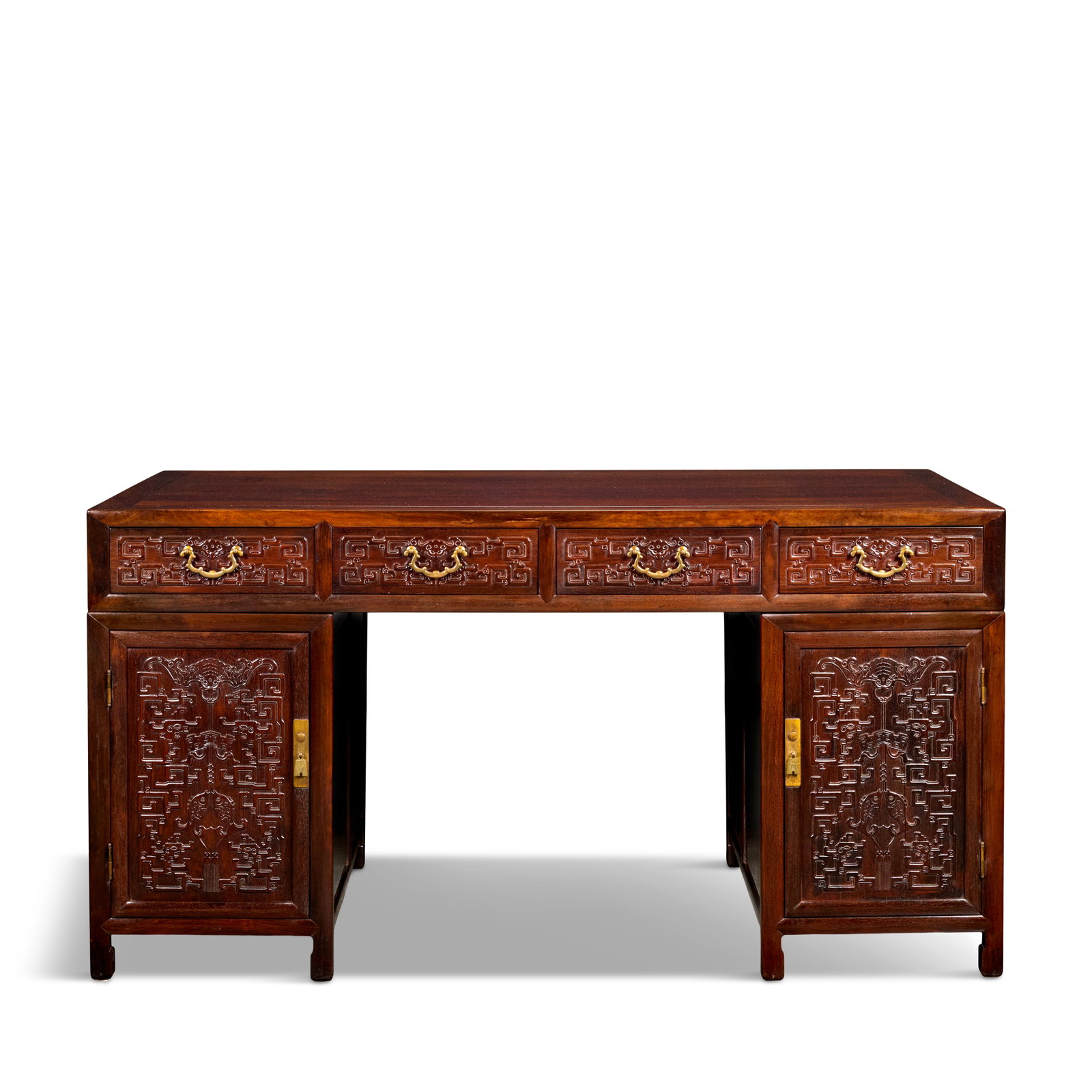 A FINE AND ELEGANT ZITAN CABINET DESK Qing Dynasty, 18th/19th century (1 of 1)