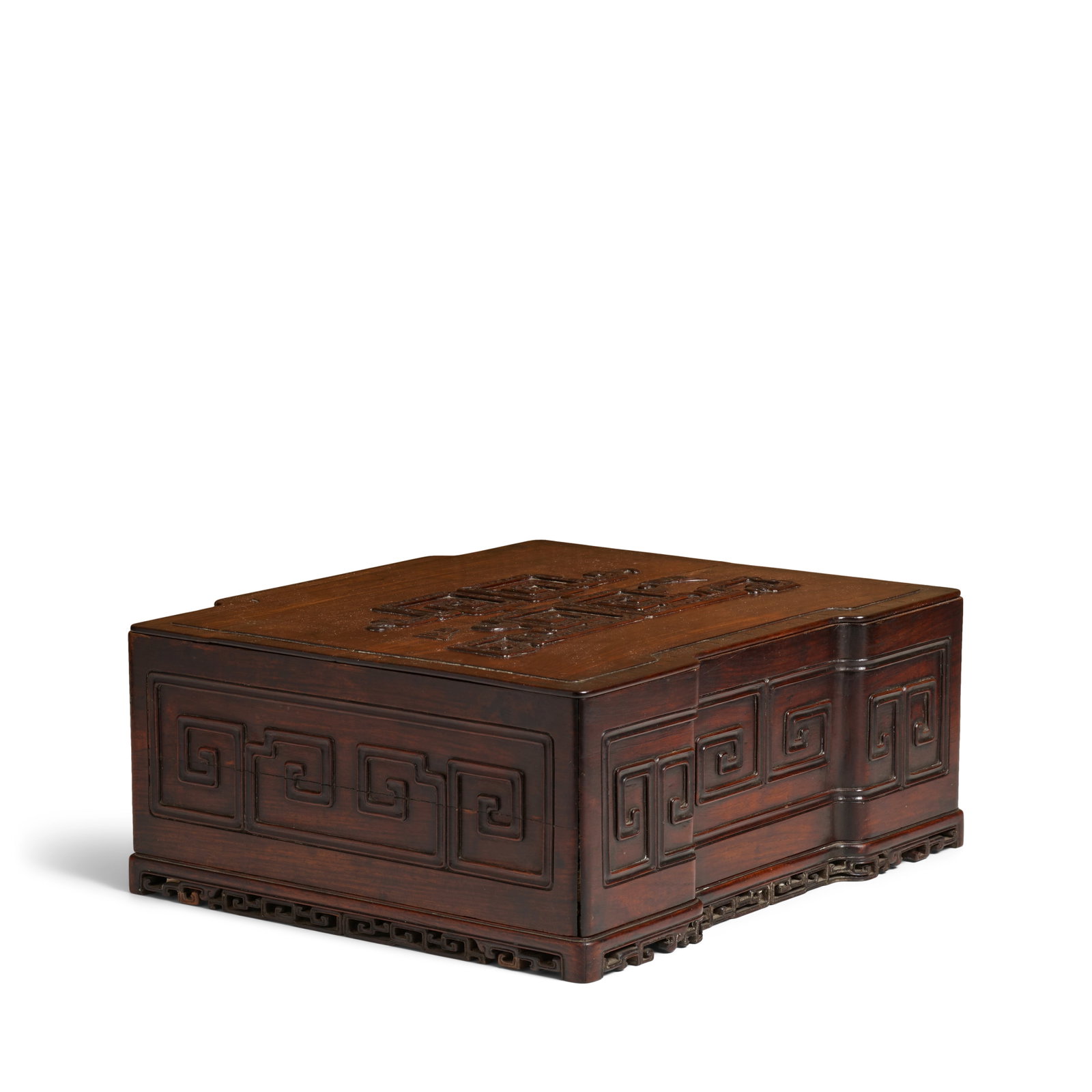 A VERY RARE HONGMU RECTANGULAR BOX AND COVER Late 18th/early 19th century (1 of 1)