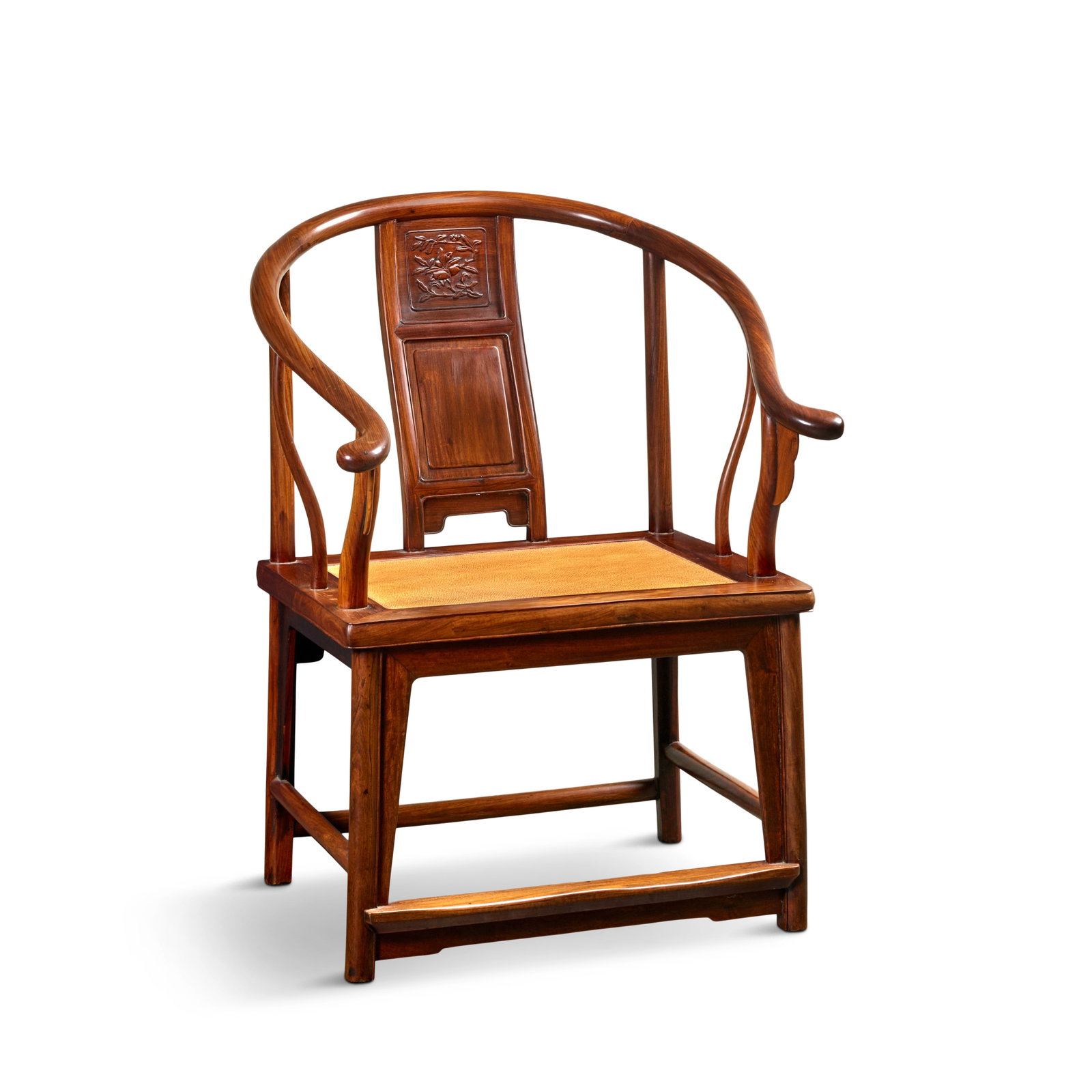AN IMPOSING HUANGHUALI HORSESHOE ARMCHAIR, QUANYI 18th century (1 of 1)