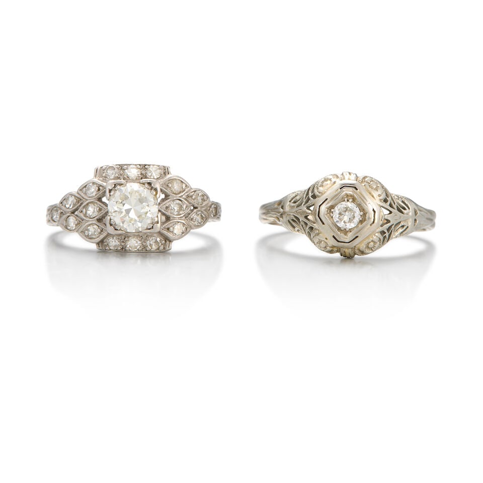 A GROUP OF DIAMOND RINGS (1 of 2)