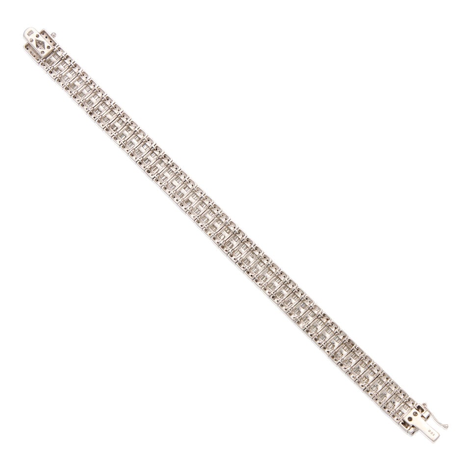 18K WHITE GOLD AND DIAMOND BRACELET - 2