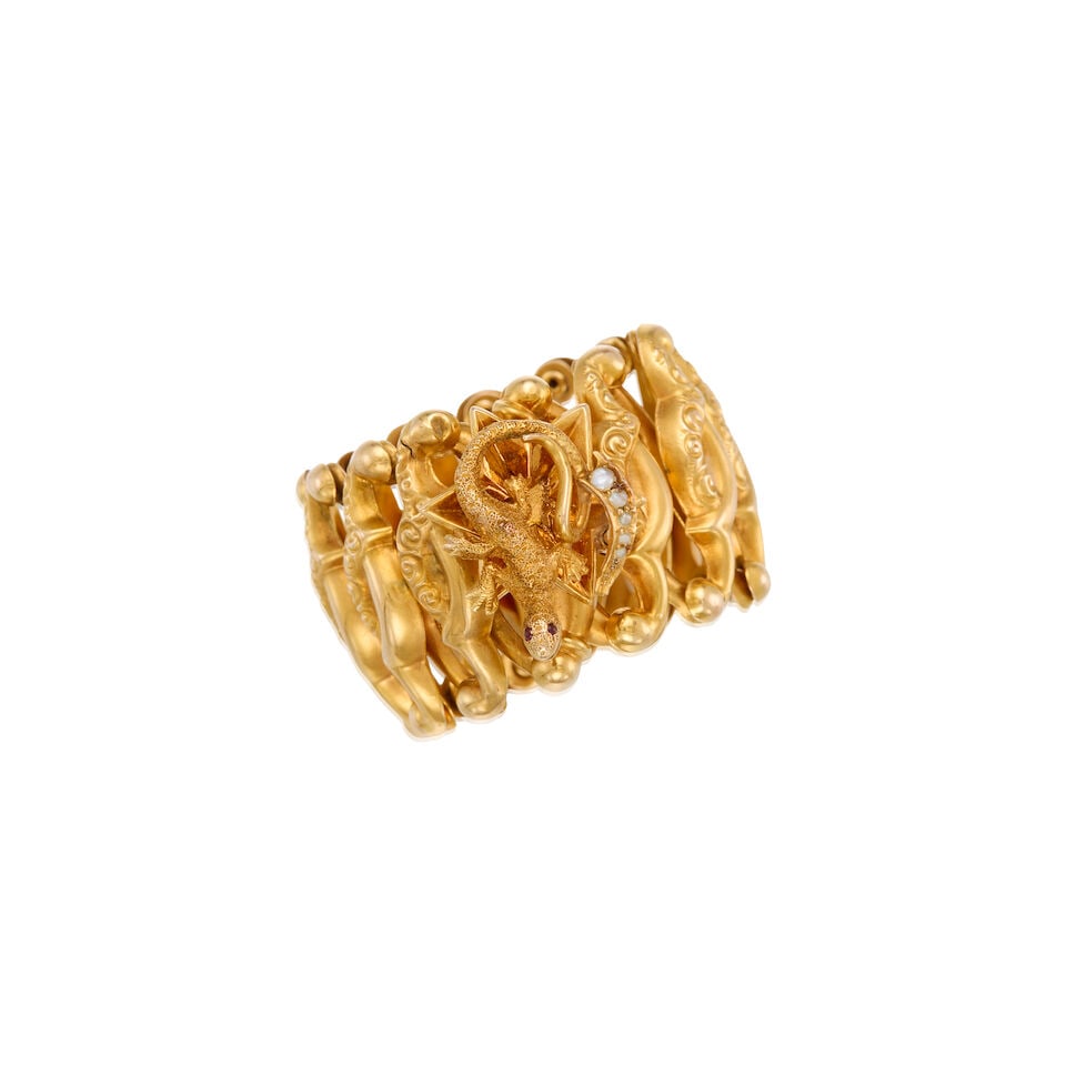 14K GOLD AND MOTHER OF PEARL EXPENDABLE BRACELET - 3