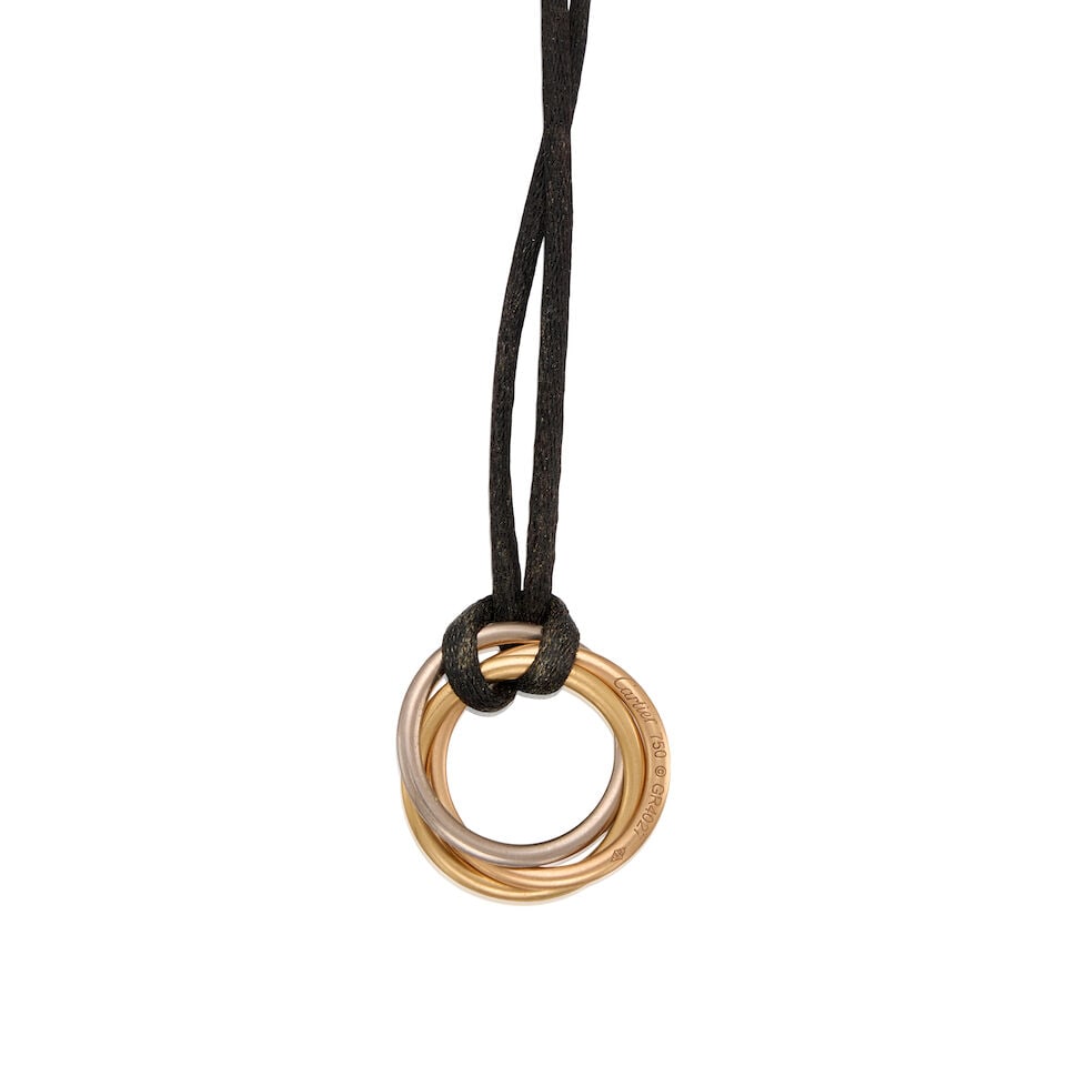CARTIER: A GOLD TRINITY CORD NECKLACE - 2