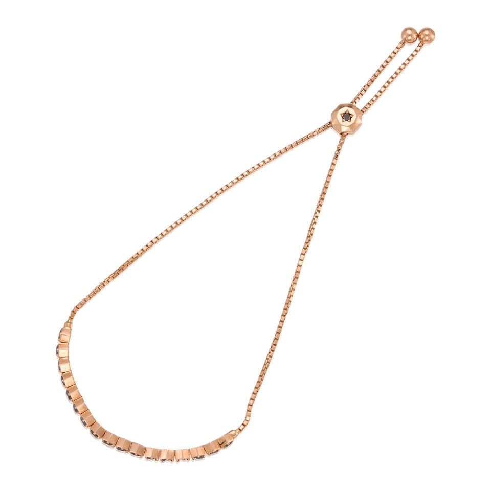 14K ROSE GOLD AND BLACK DIAMOND BRACELET - 2
