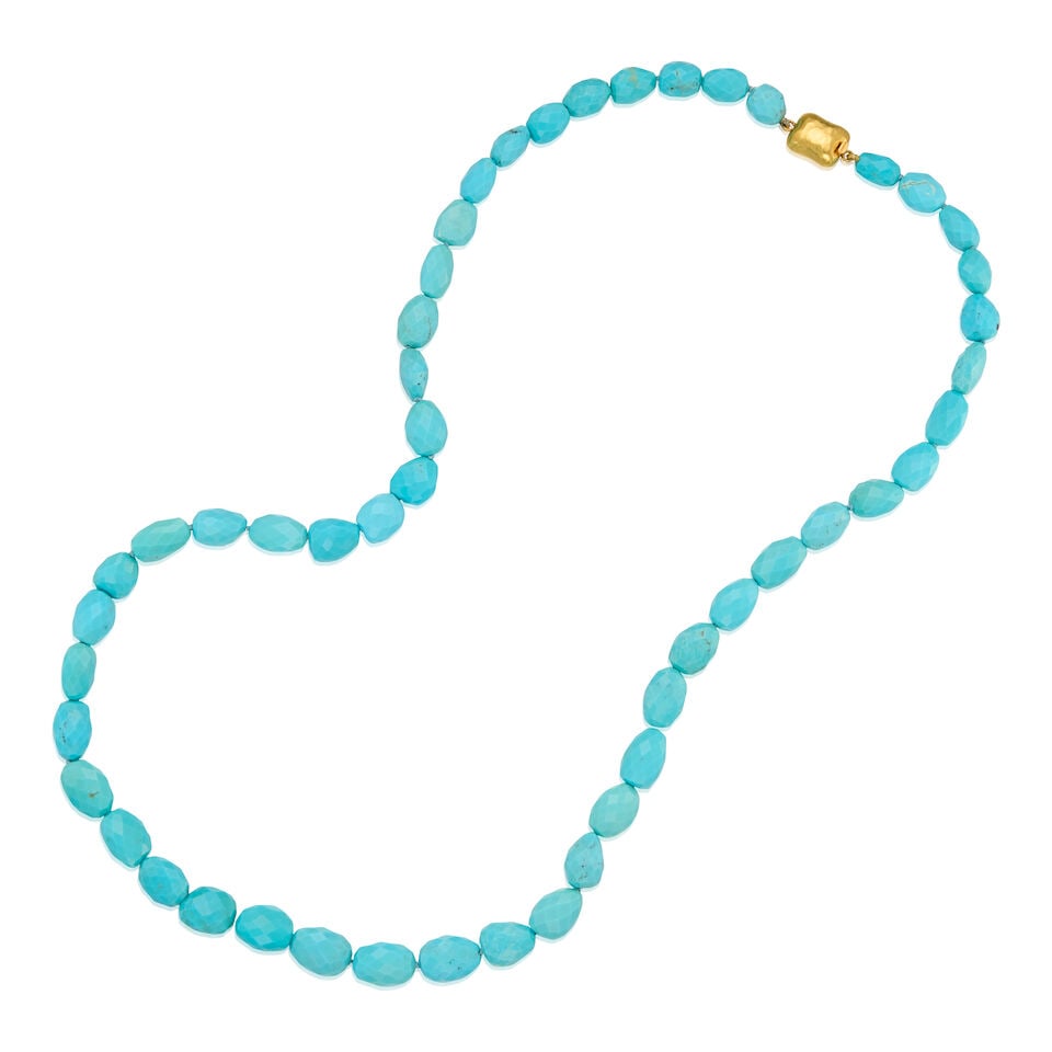 18K GOLD AND TURQUOISE NECKLACE (1 of 2)