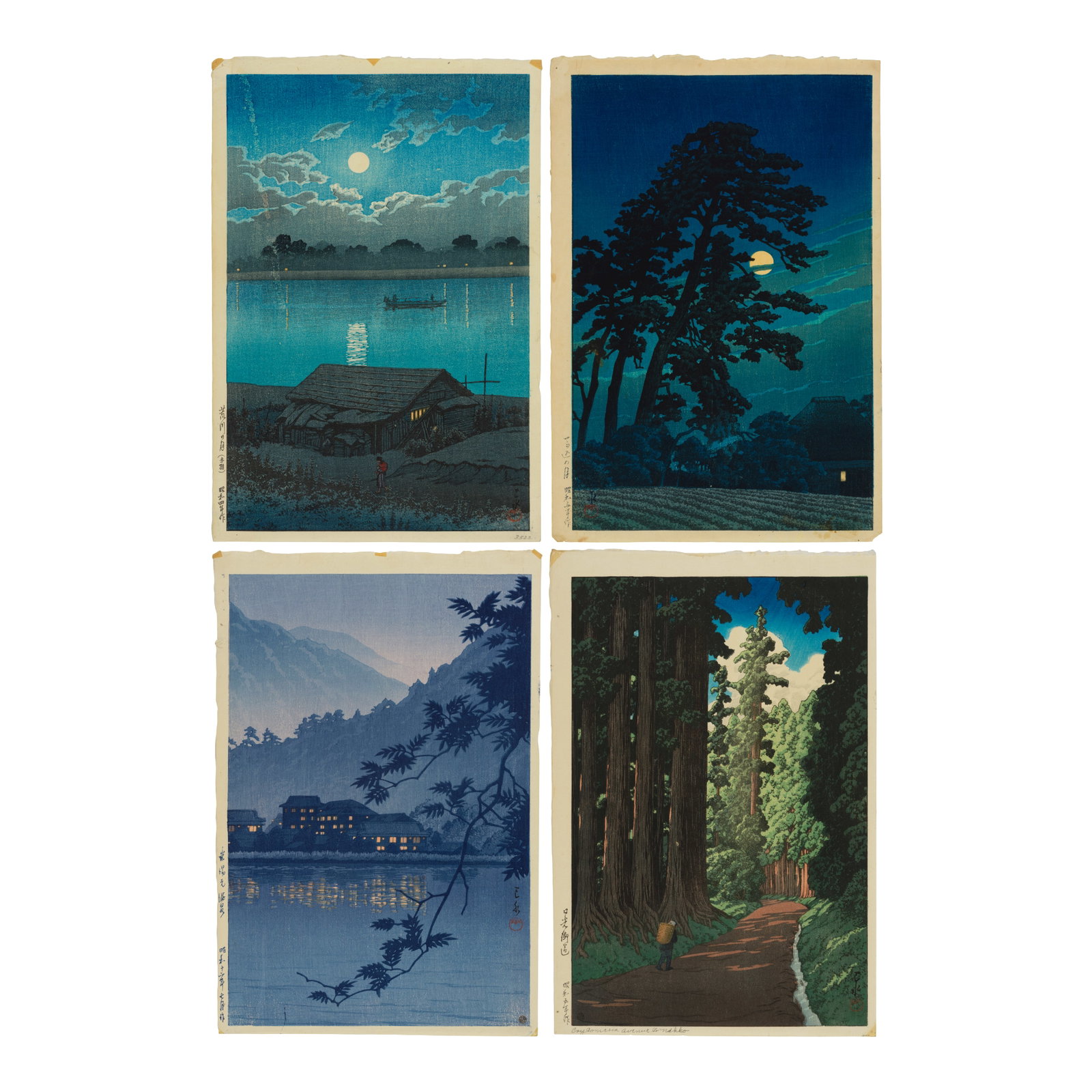 KAWASE HASUI (1883-1957) Four Woodblock Prints Showa era (1926-1989), 20th century (4) (1 of 1)