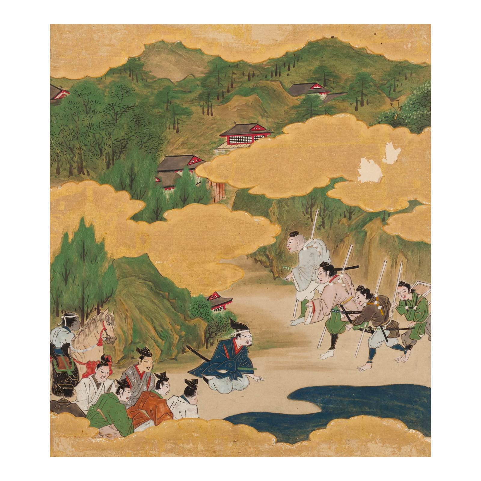 ANONYMOUS A Group of Four Framed Paintings Edo period (1615-1868), 19th century (4) (1 of 1)