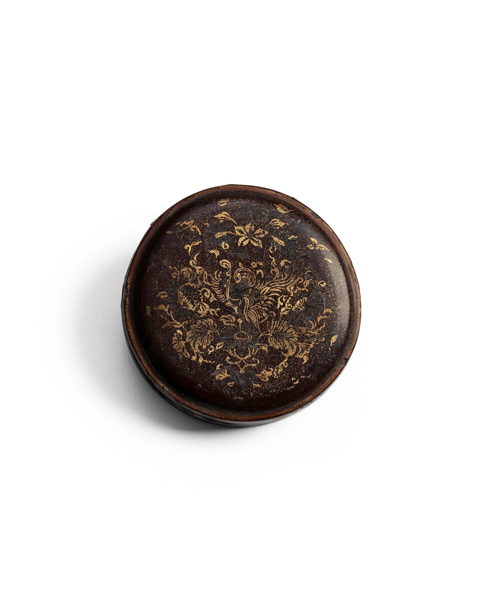 A SMALL LACQUER KŌGŌ (INCENSE CONTAINER) Heian (794-1185) or Kamakura (1185-1333) peri... (1 of 1)