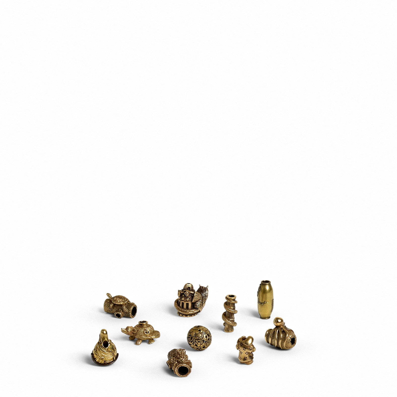 TEN GOLD OJIME (FASTENERS) Edo period (1615-1868) or Meiji era (1868-1912), 19th century (10) (1 of 1)