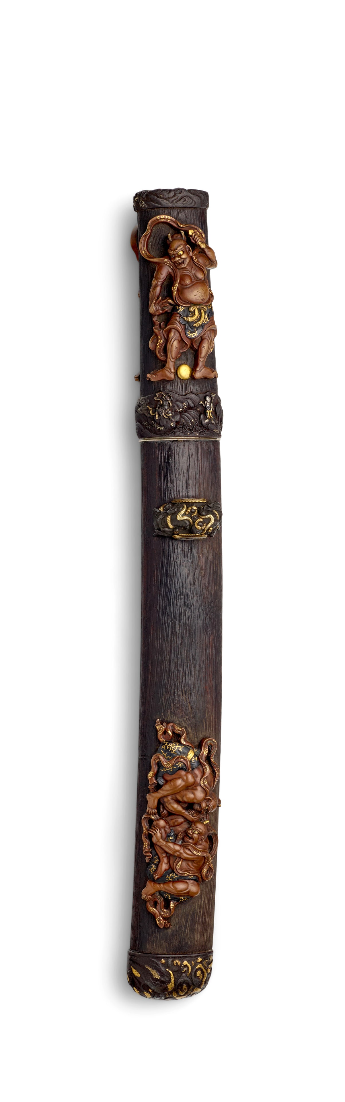 ARTIST UNKNOWN A Shintō Tantō (Dagger) in Impressive Mounts Momoyama (1573-1615) or Ed...: ARTIST UNKNOWN A Shintō Tantō (Dagger) in Impressive Mounts Momoyama (1573-1615) or Edo (1615-1868) period, 16th/17th century Kenzukuri forged in indistinct hada with a suguha tempered edge,