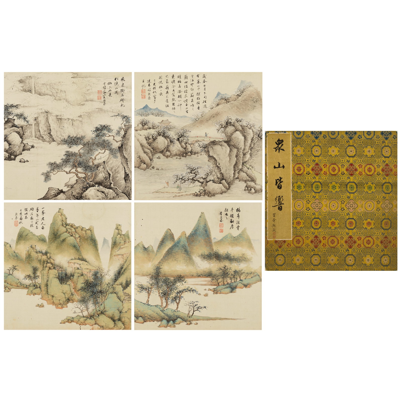 LI XITAI (LATE QING DYNASTY) Landscapes after Old Masters, 1899: LI XITAI (LATE QING DYNASTY) Landscapes after Old Masters, 1899 Album of twelve leaves, ink, or ink and color on silk, each leaf inscribed and signed by the artist, three leaves dated jihai, with twen