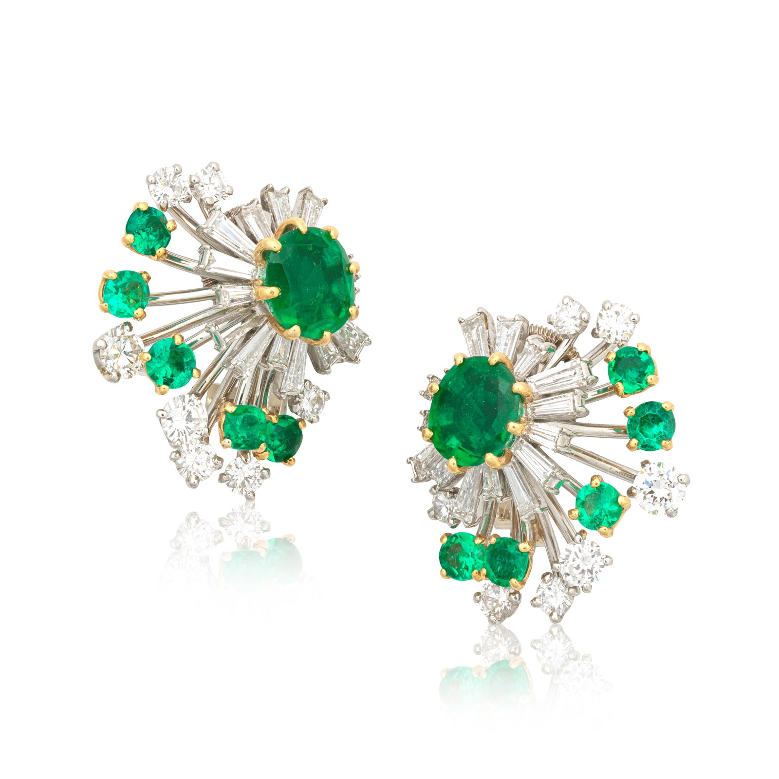 EMERALD AND DIAMOND EARRINGS (1 of 1)