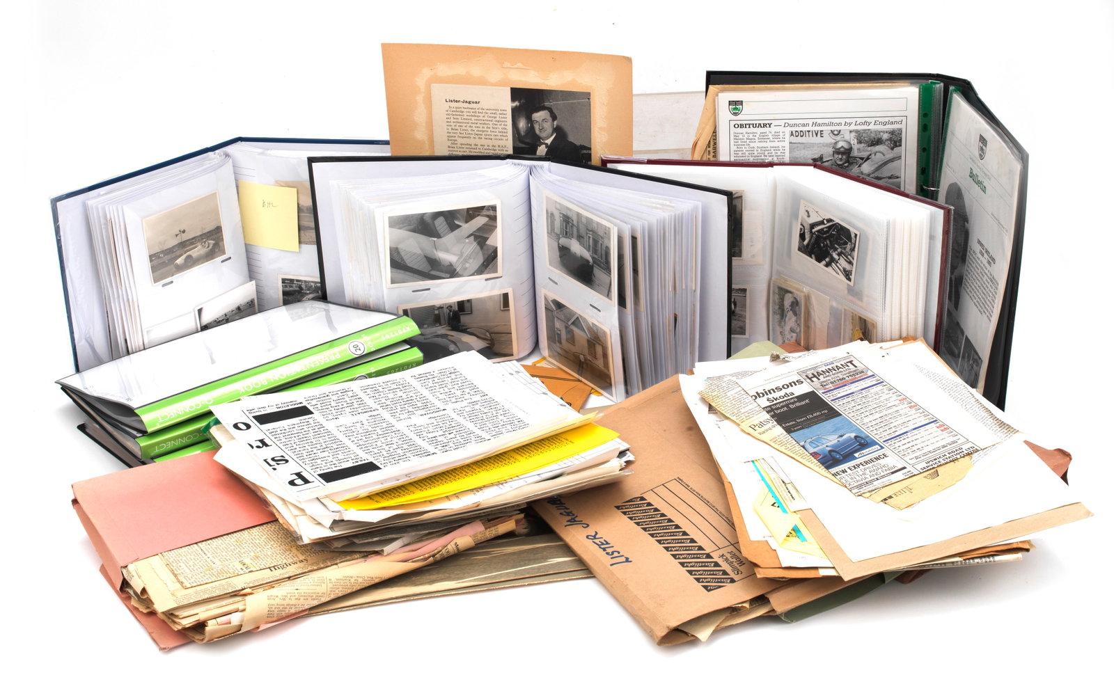 A quantity of photographs and ephemera relating to mainly 1950s Lister and Lister-Jaguar racing,... (1 of 1)