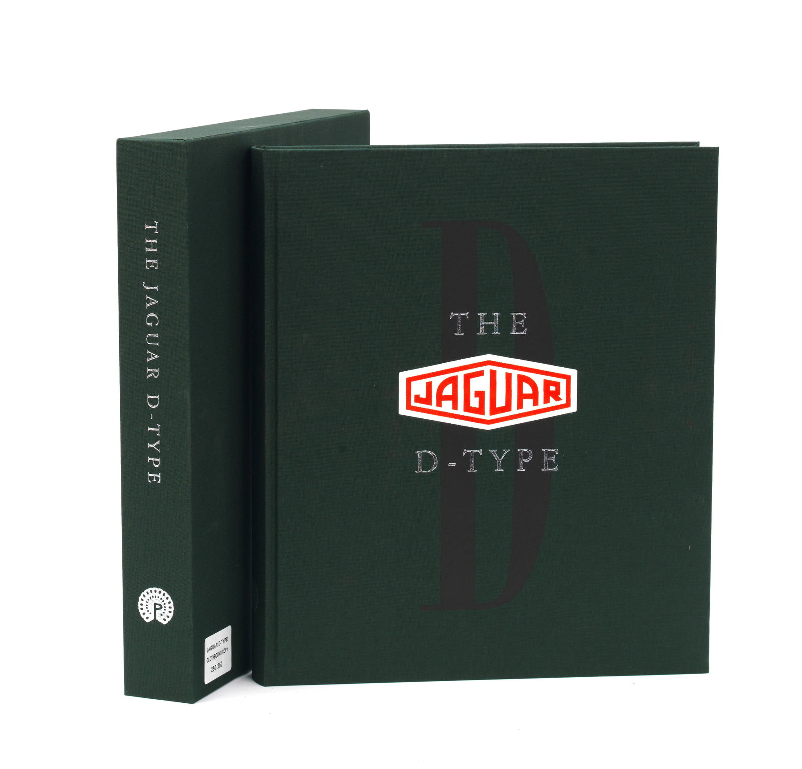 Anthony Pritchard: The Jaguar D-Type; a limited edition title by Palawan Press, 2015,: Anthony Pritchard: The Jaguar D-Type; a limited edition title by Palawan Press, 2015, dark green cloth-bound edition, edition number 250 of 250, well illustrated, 420 numbered pages, complete with sli