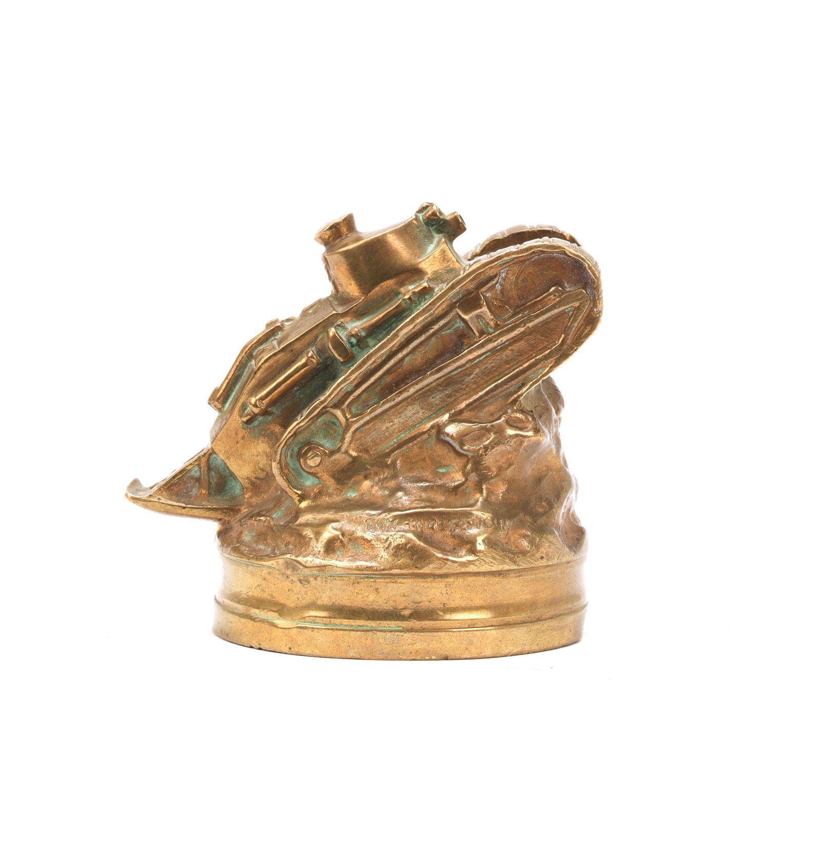 A fine and rare 'Le Char FT 17 Renault Tank' mascot, by Fix Masseau, (1 of 1)