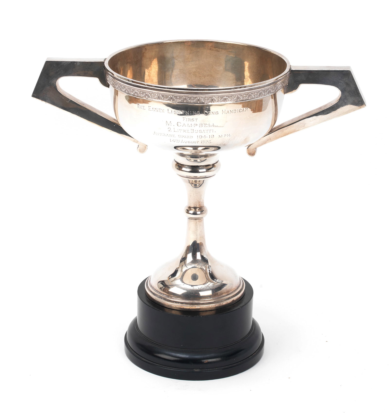 The Essex Lightning Long Handicap 14 August 1926 silver trophy won by Malcolm Campbell, made by ... (1 of 1)