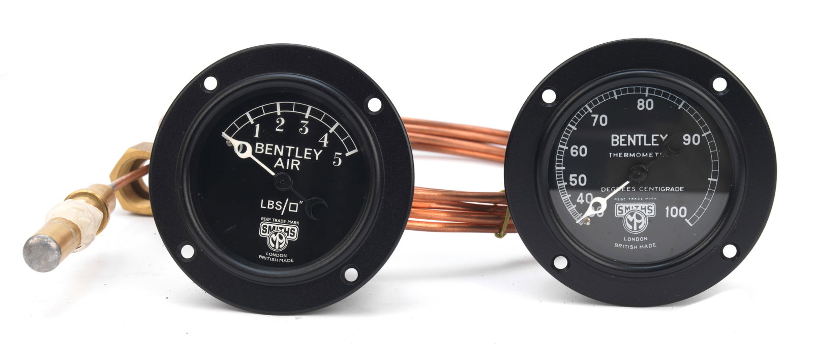 Two vintage Bentley dashboard instruments by Smiths Motor Accessories, ((2)) (1 of 1)