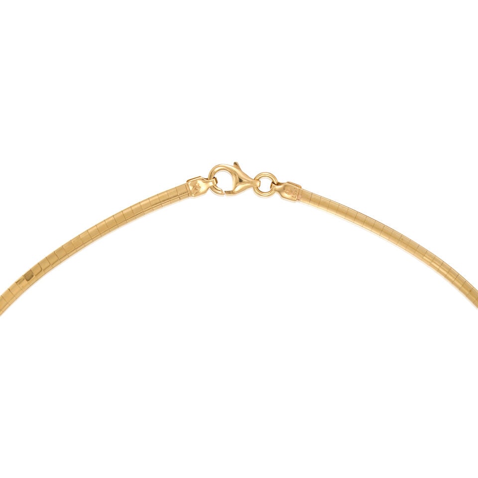 14K YELLOW GOLD OMEGA NECKLACE - 3