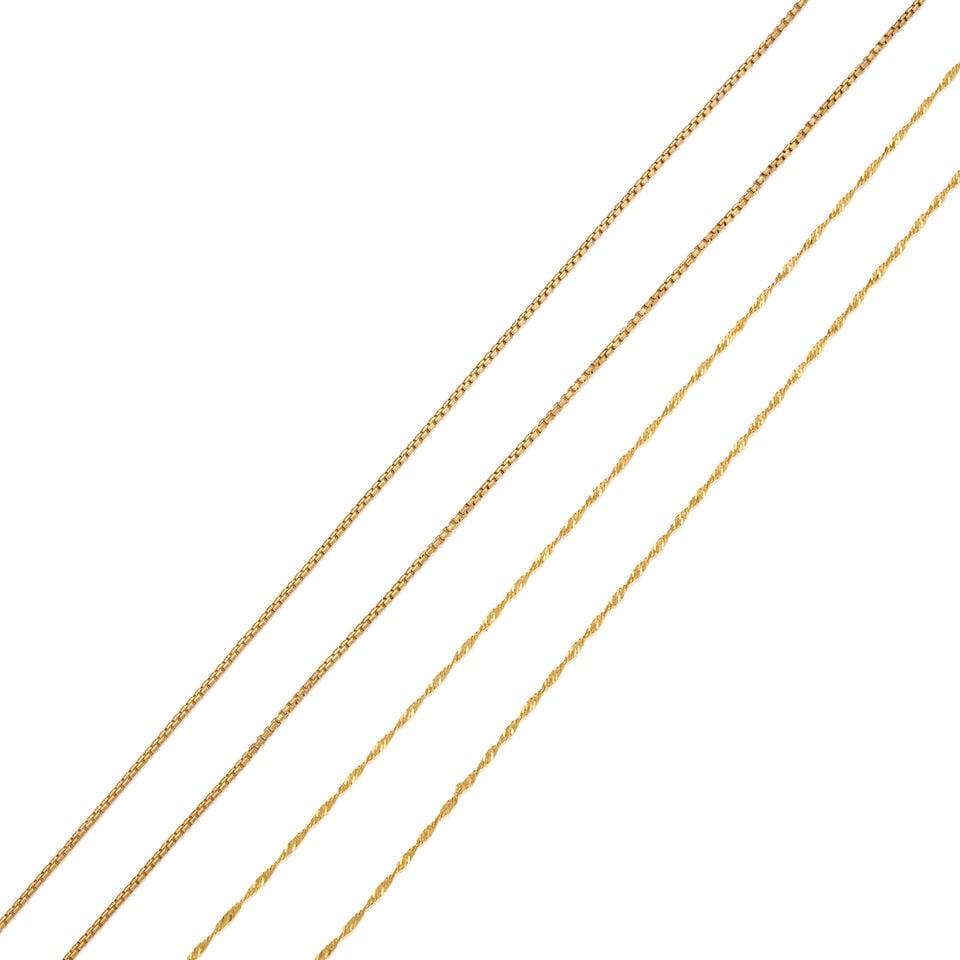 TWO GOLD CHAIN NECKLACES - 3