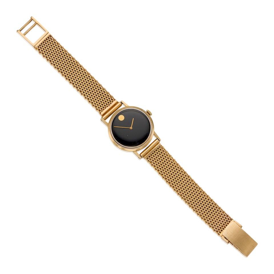 MOVADO: A 14K YELLOW GOLD BRACELET WATCH (1 of 2)