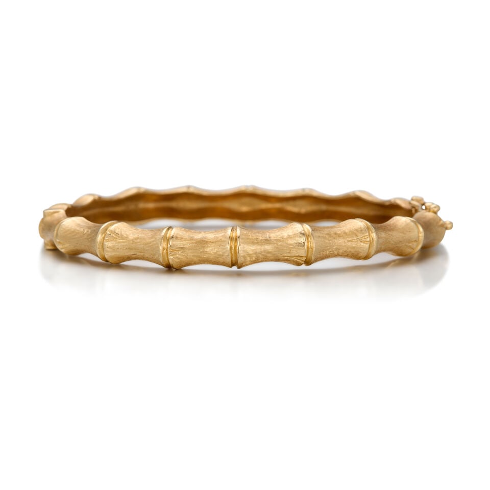 A 12K GOLD BAMBOO BANGLE - 2