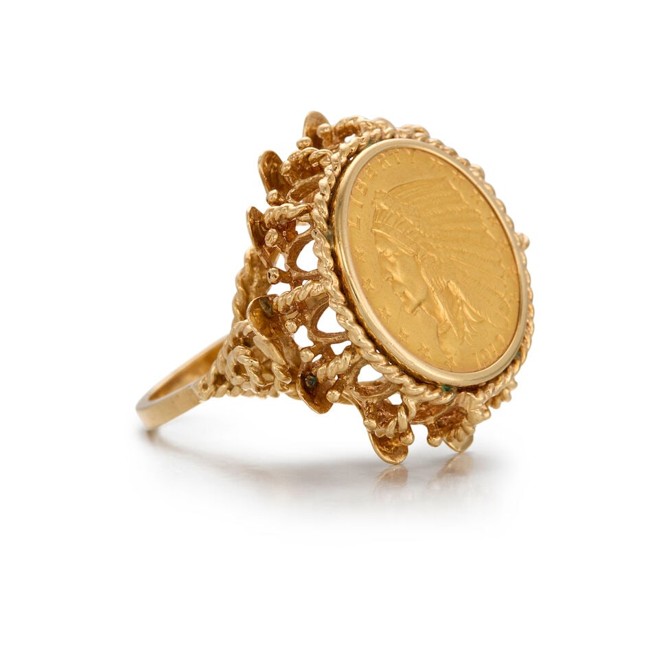 GOLD COIN RING - 2