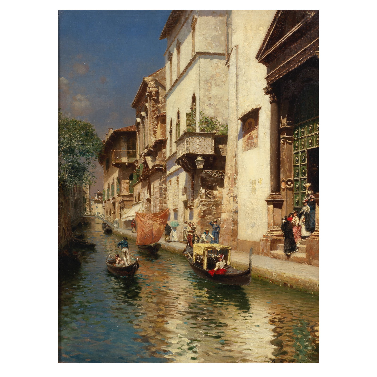 Rubens Santoro (Italian, 1859-1942) Leaving Mass, Venice (1 of 1)