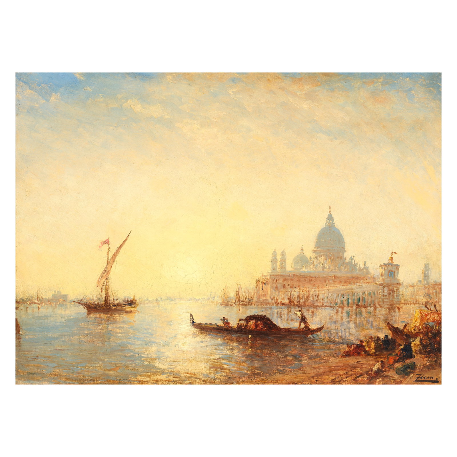 Félix François Georges Philibert Ziem (French, 1821-1911) Santa Maria della Salute and... (1 of 1)