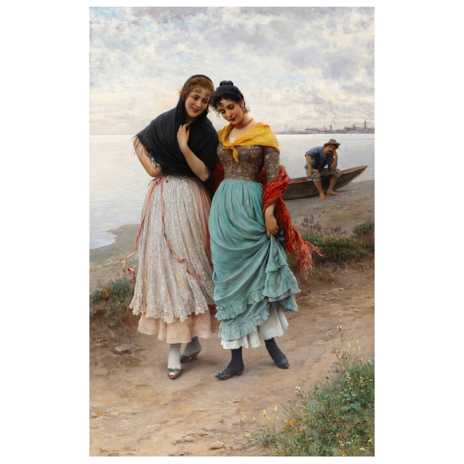 Eugen von Blaas (Austrian, 1843-1931) Confidences (1 of 1)