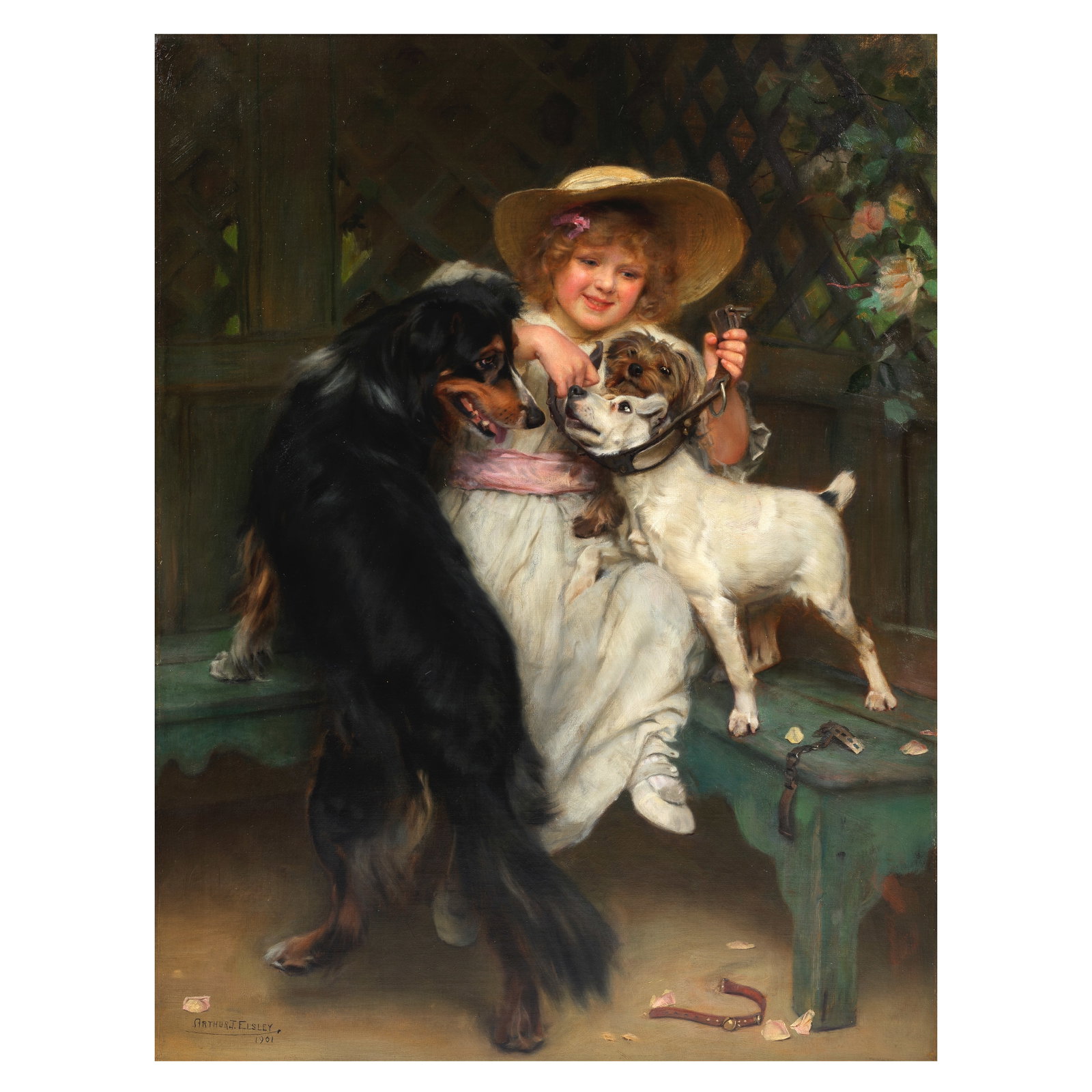 Arthur John Elsley (British, 1860-1952) One at a time: Arthur John Elsley (British, 1860-1952) One at a time signed 'ARTHUR J.ELSLEY/1901' (lower left) oil on canvas 68 x 89cm (26 3/4 x 35 1/16in). Footnotes: Provenance The collection