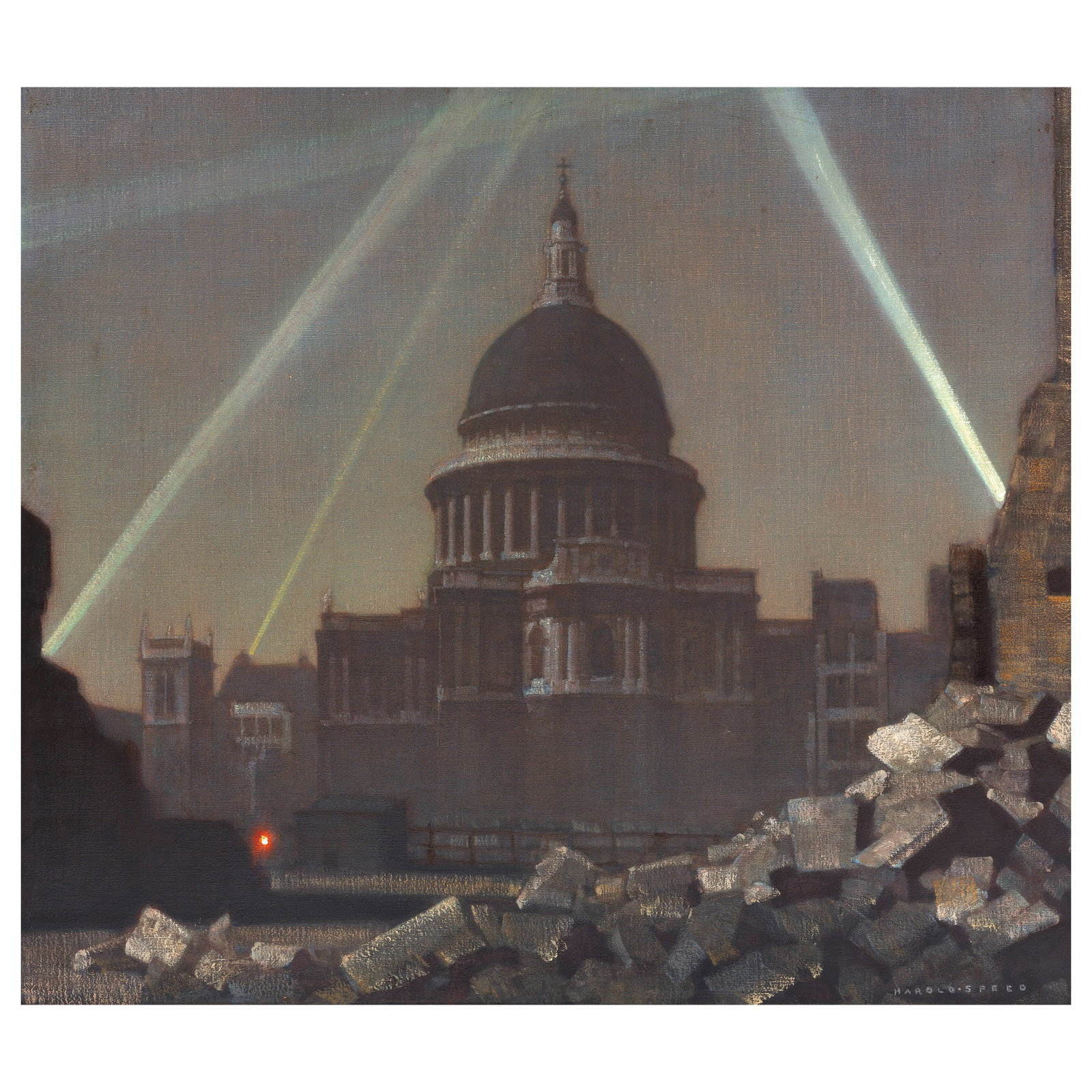 Harold Speed (British, 1872-1957) The heart of the city: Harold Speed (British, 1872-1957) The heart of the city signed 'HAROLD.SPEED' (lower right); further signed and inscribed with artist's address 'HAROLD SPEED/MEADOW COURT WATLINGTON OXON' (in pencil o