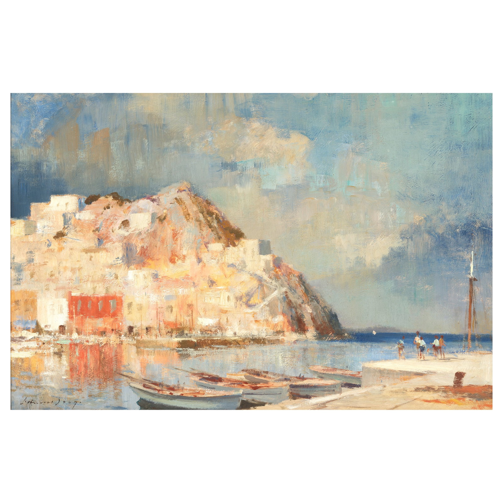 Edward Seago, RWS, RBA (British, 1910-1974) The harbour, Hydra: Edward Seago, RWS, RBA (British, 1910-1974) The harbour, Hydra signed 'Edward Seago' (lower left) oil on board 50.8 x 76.2cm (20 x 30in). Footnotes: Provenance With P. & D. Colnag