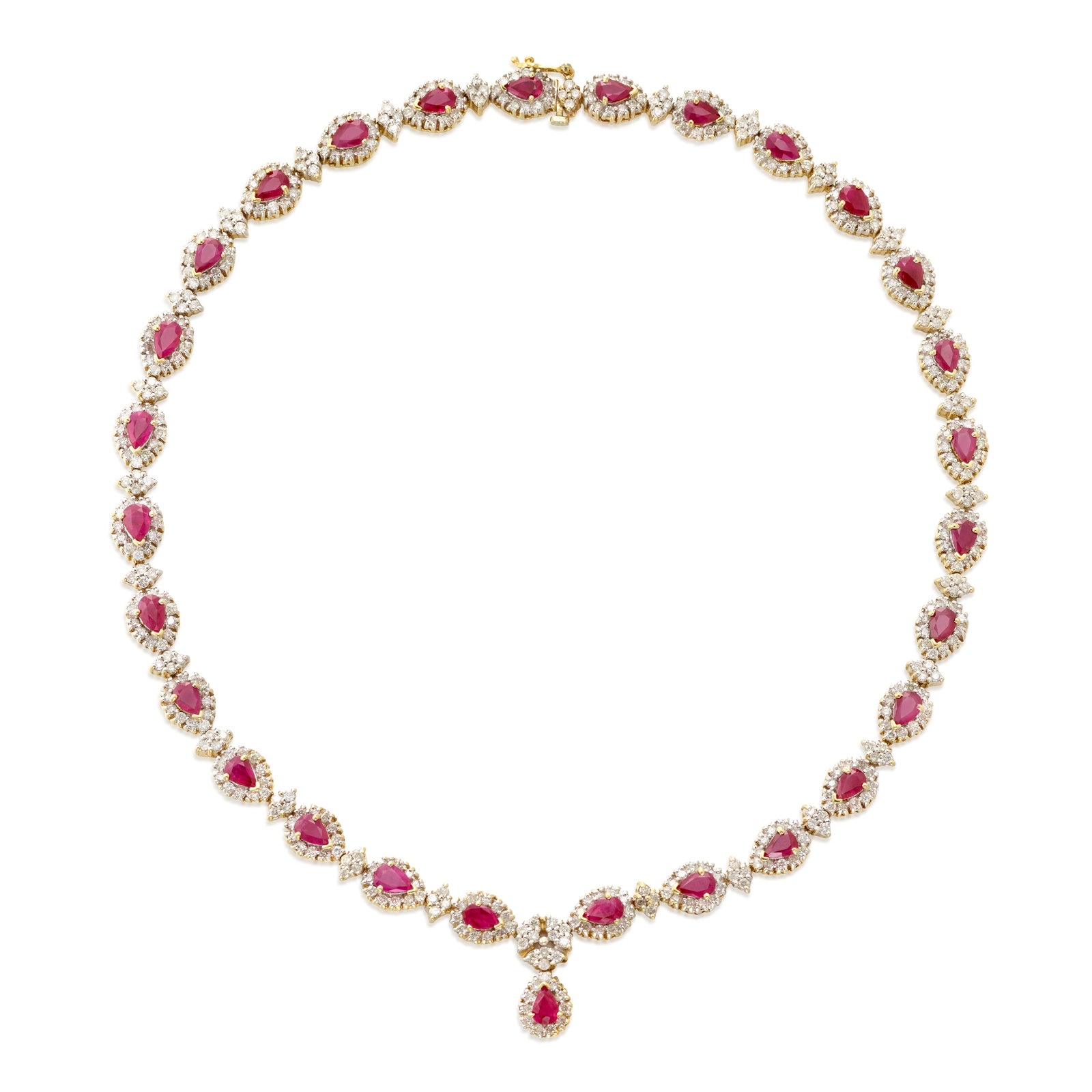 A 14K GOLD, RUBY AND DIAMOND NECKLACE (1 of 1)
